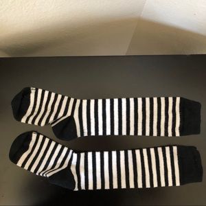Black and White Striped Socks